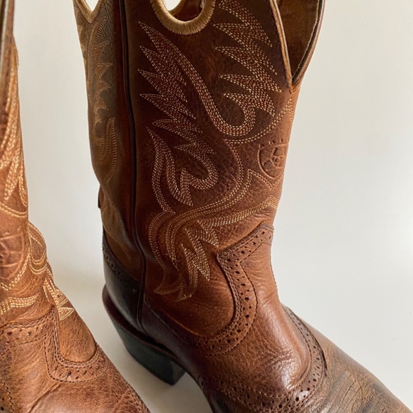 Men's Ariat Leather Western Cowboy Boots 10 D - Picture 12 of 16